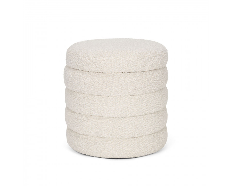 Mercana Elise Ottoman - Cream, Boucle