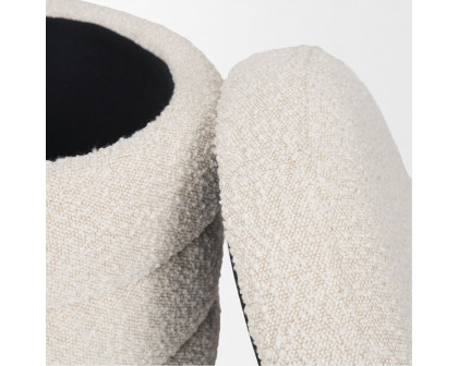 Mercana Elise Ottoman - Cream, Boucle