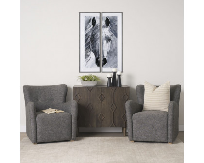 Mercana - Dunstan Accent Chair in Gray, Twill Fabric