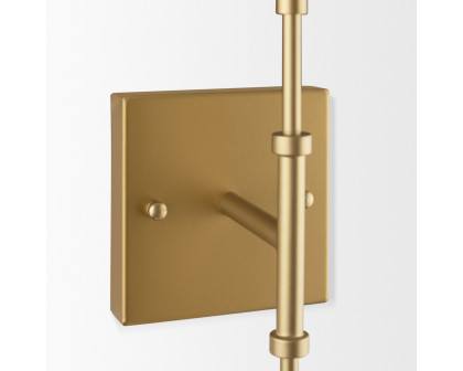 Mercana Edie 2-Light Wall Sconce with Frosted Glass Globes - Gold