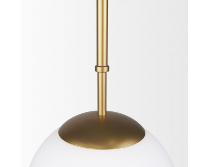 Mercana Edie Pendant Light with Frosted Glass Globe - Gold