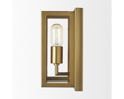 Mercana Cairn 1-Light Wall Sconce with Glass - Gold