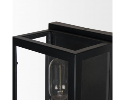 Mercana Cairn 1-Light Wall Sconce with Glass - Black