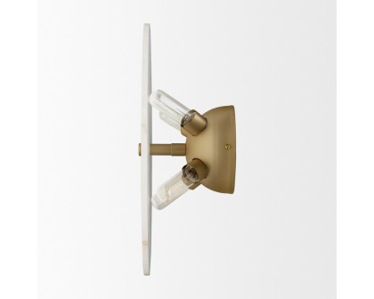 Mercana - Dolly Brushed Gold Metal with Alabaster Shade 4-Light Wall Sconce