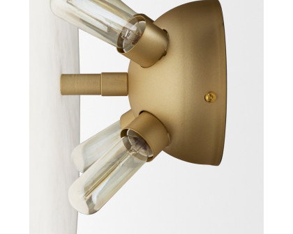 Mercana - Dolly Brushed Gold Metal with Alabaster Shade 4-Light Wall Sconce