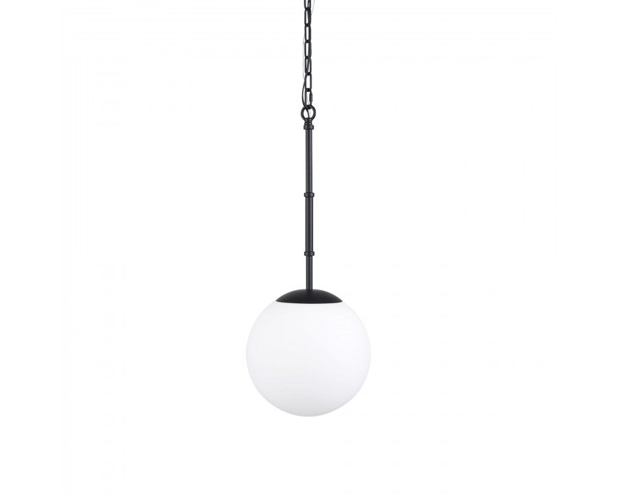 Mercana Edie Pendant Light with Frosted Glass Globe - Black