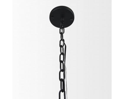 Mercana Edie Pendant Light with Frosted Glass Globe - Black