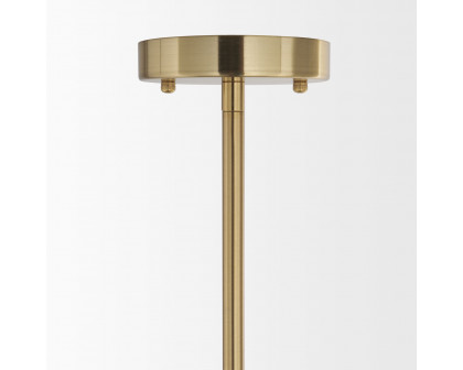 Mercana - Cybill Brushed Brass with White Metal Shade 1-Light Wall Pendant