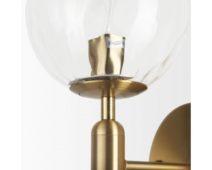 Mercana - Britton Gold Metal with Clear Glass Globe 1-Light Wall Sconce