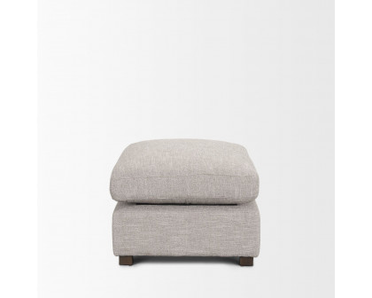 Mercana Halston Small Ottoman Sofa Elements - Light Gray, Performance Fabric