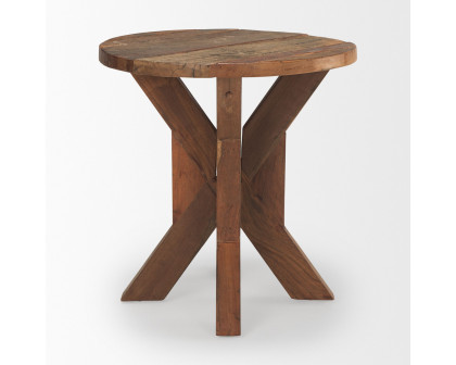 Mercana - Heidi Reclaimed Brown Wooden End Table