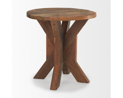 Mercana - Heidi Reclaimed Brown Wooden End Table