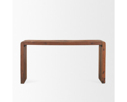 Mercana - Estelle Rustic Brown Reclaimed Wood Console Table