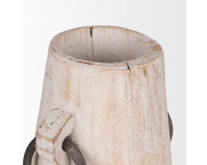 Mercana Monique Pot with Handles Wood - Light Brown, Small