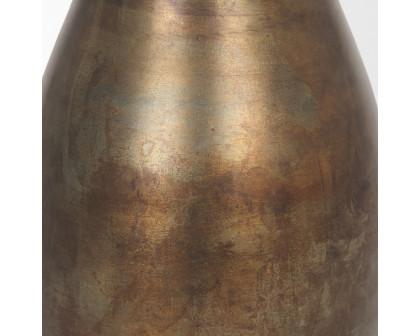 Mercana Devi Medium Metal Vase - Oxidized Gold