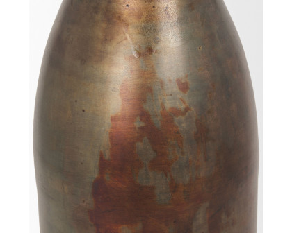 Mercana Devi Tall Metal Vase - Oxidized Gold