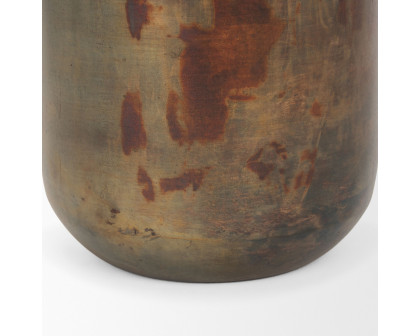 Mercana Devi Tall Metal Vase - Oxidized Gold