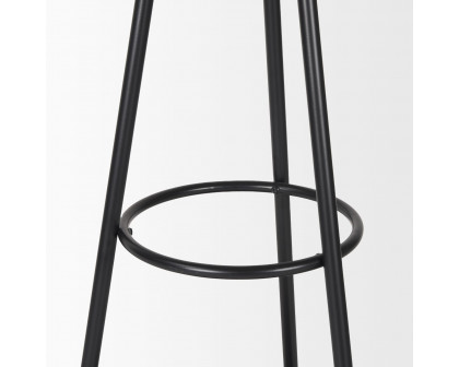 Mercana Everett Coat Rack with Two Metal Shelves - Black, Metal