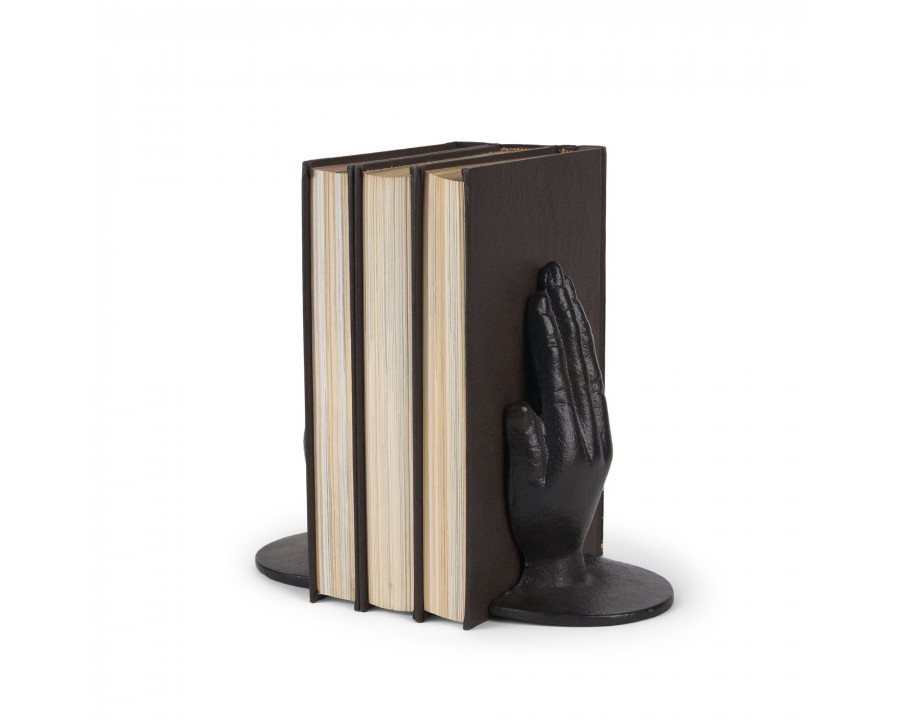 Mercana - Praying Hands Cast Iron Book Ends