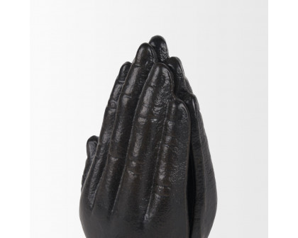 Mercana Praying Hands Cast Iron Book Ends - Bronze