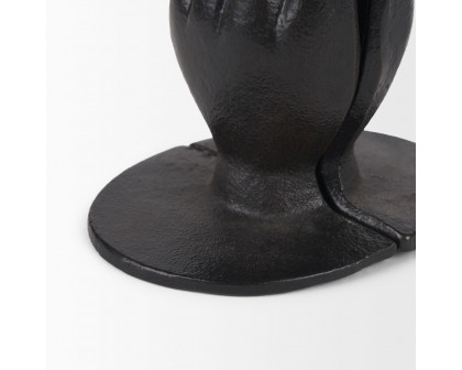 Mercana Praying Hands Cast Iron Book Ends - Bronze