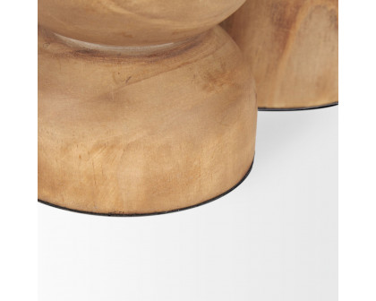 Mercana - Aleena Wooden Candle Holder (Set of 2)