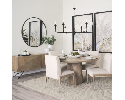 Mercana Fitzgerald Dining Table - Light Brown, Wood