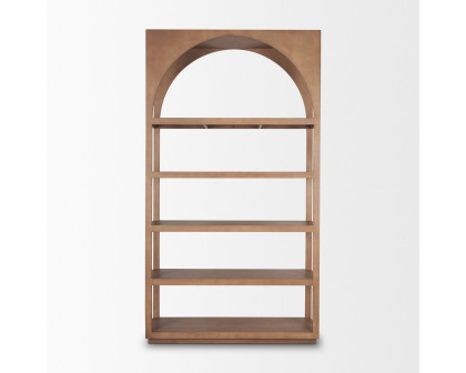 Mercana - Bela Arched Shelving Unit Medium Brown Wood