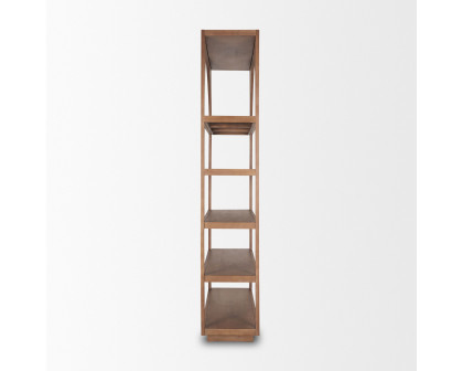 Mercana - Bela Arched Shelving Unit Medium Brown Wood