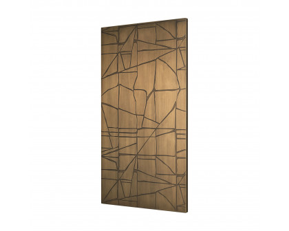 Mercana - Roho Painted Gold Metal Wall Art