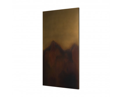 Mercana - Rios Gold and Red Painted w/ Acid Wash Metal Wall Art