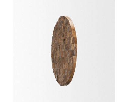 Mercana 24" Into the Abyss II Wall Art - Light Brown, Wood