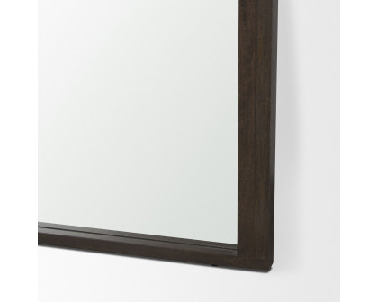 Mercana Celeste Wood Arched Floor Mirror - Dark Brown