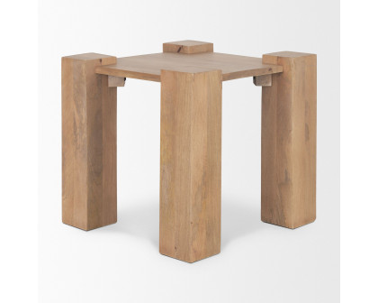 Mercana - Beth Light Brown Wood Square Accent Table