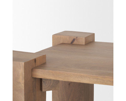 Mercana - Beth Light Brown Wood Square Accent Table