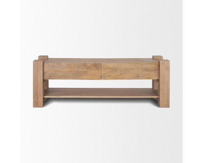 Mercana - Beth Media Console in Light Brown, Wood