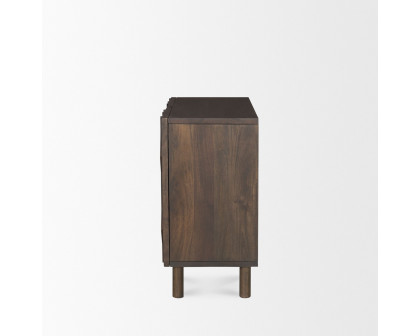 Mercana Heera Diamond Motif with Shelf Accent Cabinet - Dark Brown