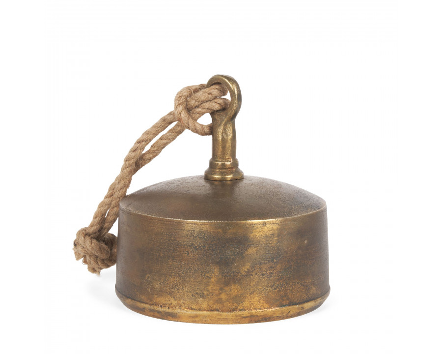 Mercana Quincy Large Metal Decorative Bell Object - Gold