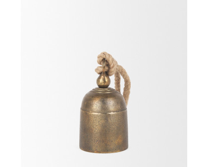 Mercana Quincy Small Metal Decorative Bell Object - Gold