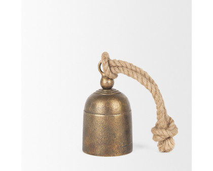 Mercana Quincy Small Metal Decorative Bell Object - Gold