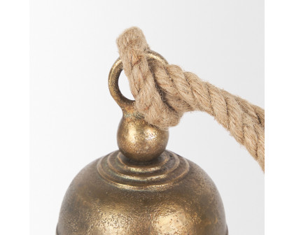 Mercana Quincy Small Metal Decorative Bell Object - Gold