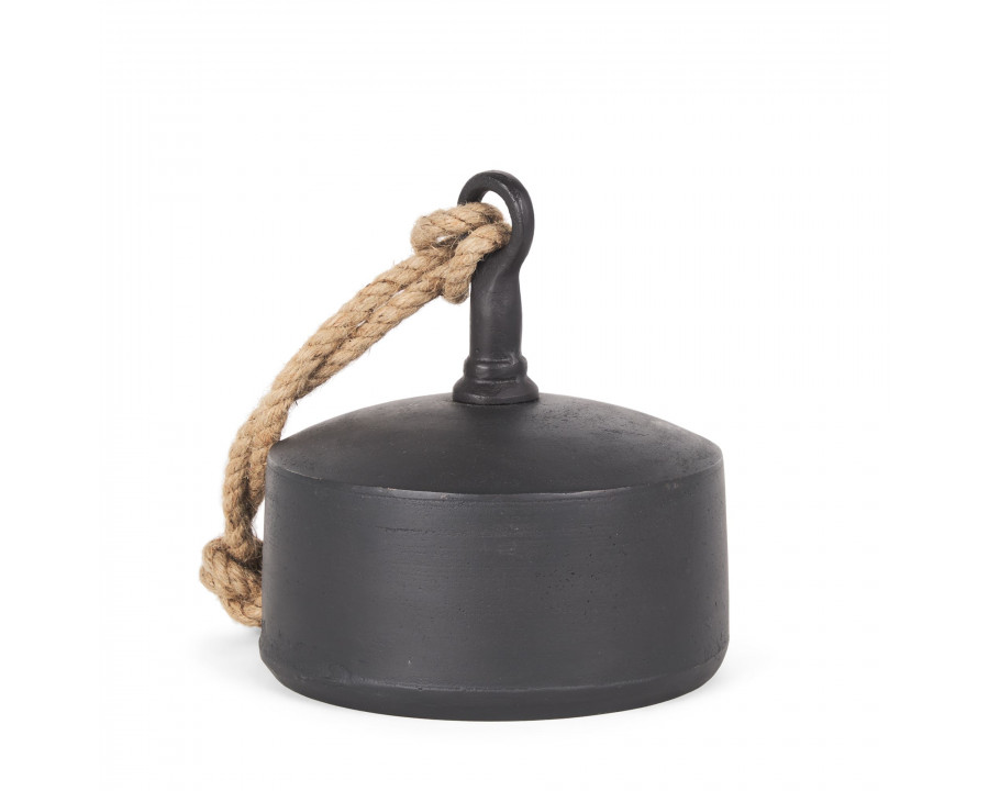 Mercana Quincy Large Metal Decorative Bell Object - Black