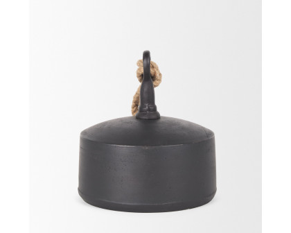 Mercana Quincy Large Metal Decorative Bell Object - Black