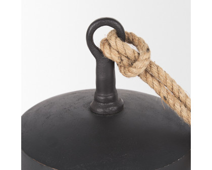 Mercana Quincy Large Metal Decorative Bell Object - Black