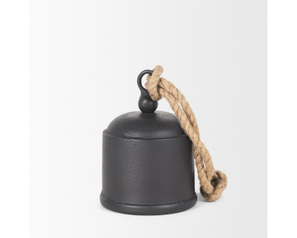 Mercana Quincy Medium Metal Decorative Bell Object - Black