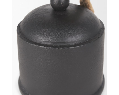 Mercana Quincy Medium Metal Decorative Bell Object - Black