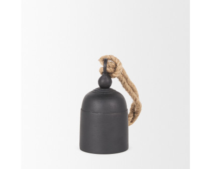 Mercana Quincy Small Metal Decorative Bell Object - Black