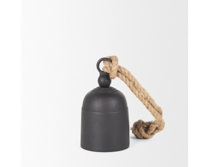 Mercana Quincy Small Metal Decorative Bell Object - Black