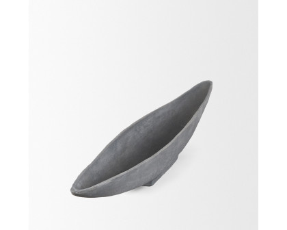 Mercana Piero Metal Decorative Bowl - Concrete, Large