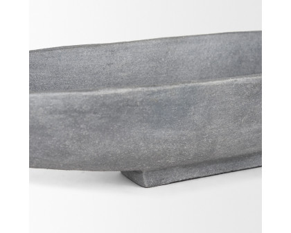 Mercana Piero Metal Decorative Bowl - Concrete, Large